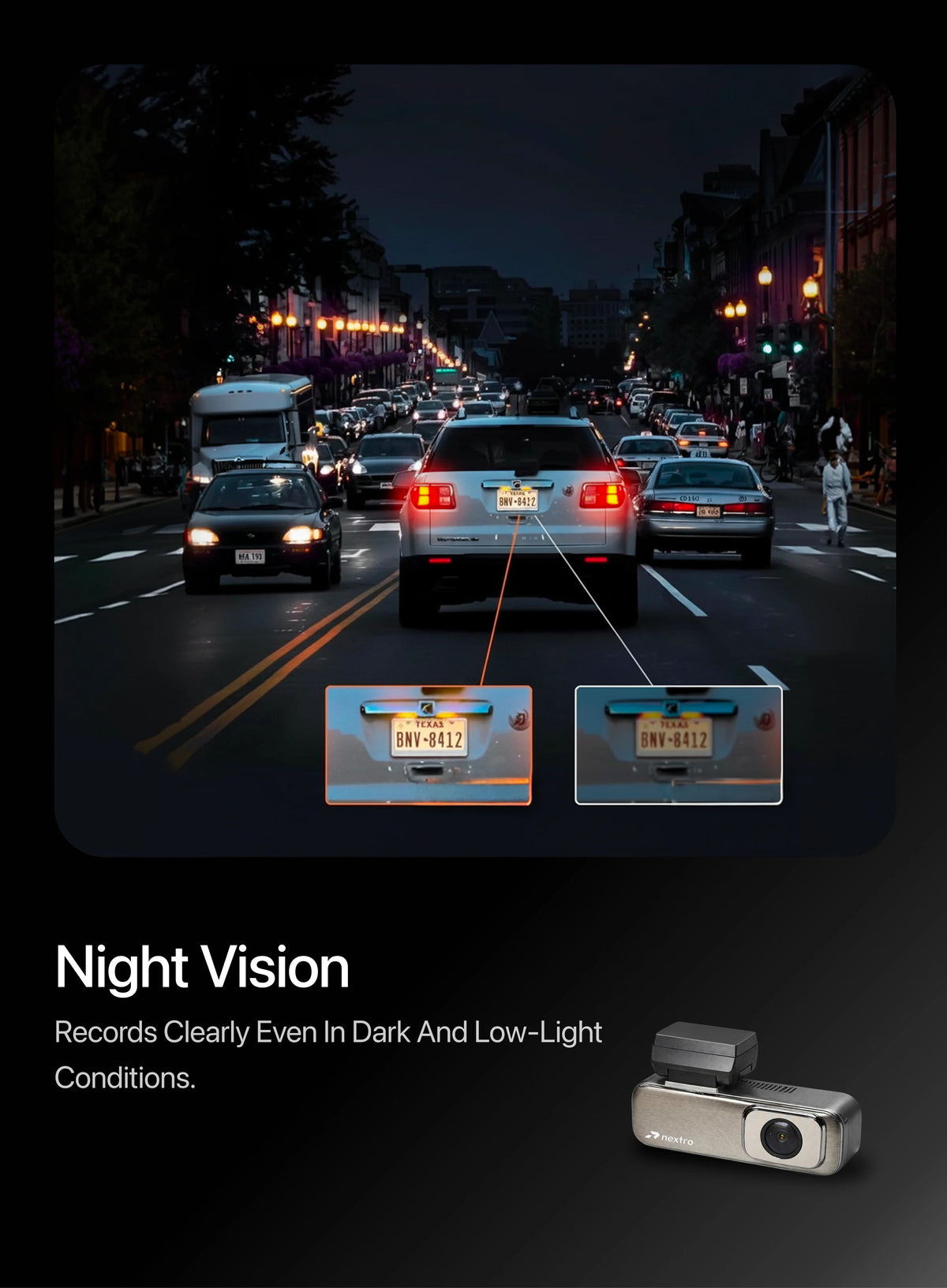 Nextro Dashcam X300 - SoloView, including Hardware kit