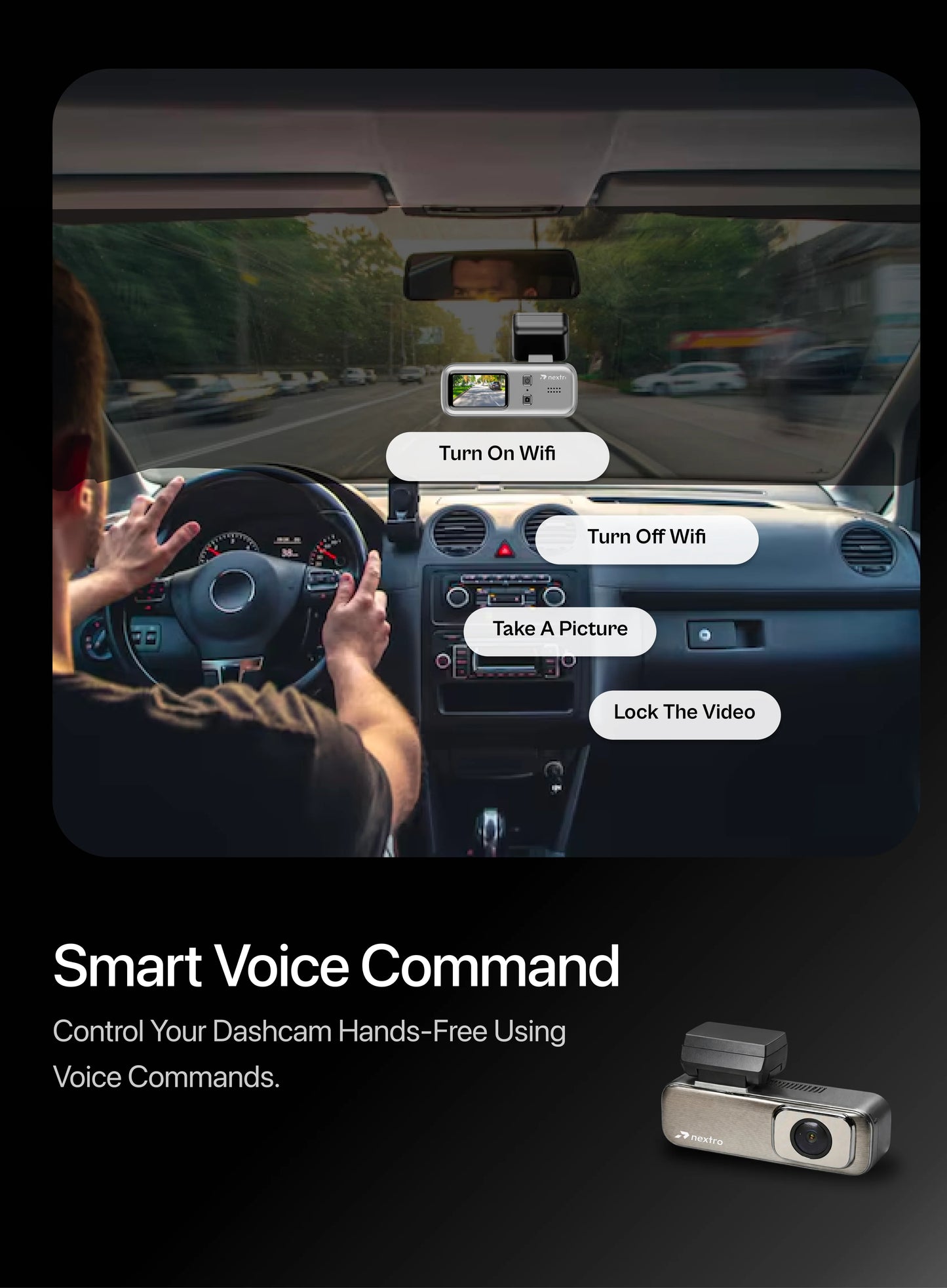 Nextro Dashcam X300 - SoloView, including Hardware kit