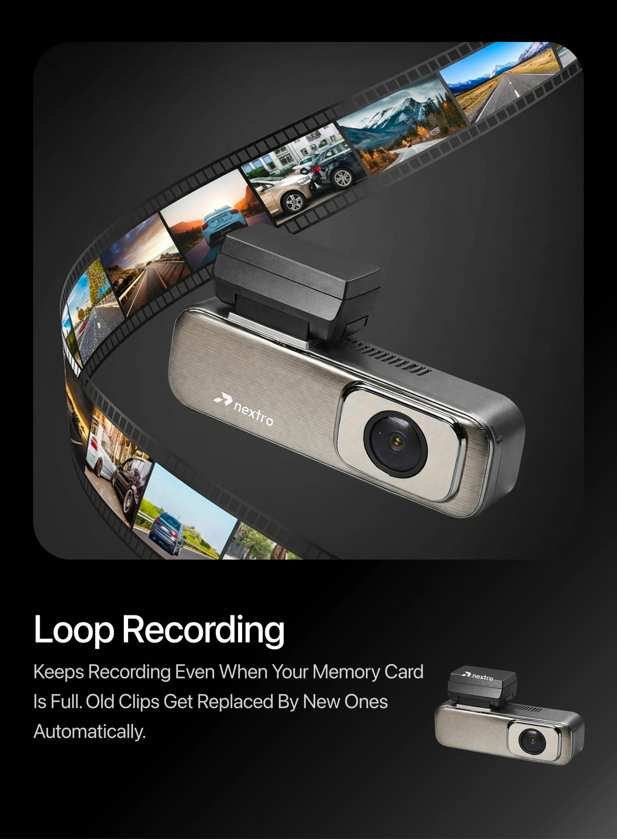Nextro Dashcam X300 - SoloView, including Hardware kit