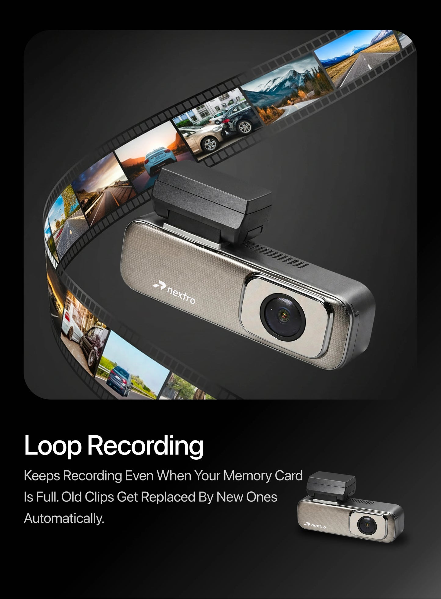 Nextro Dashcam X600 - DualVision, including Hardware kit