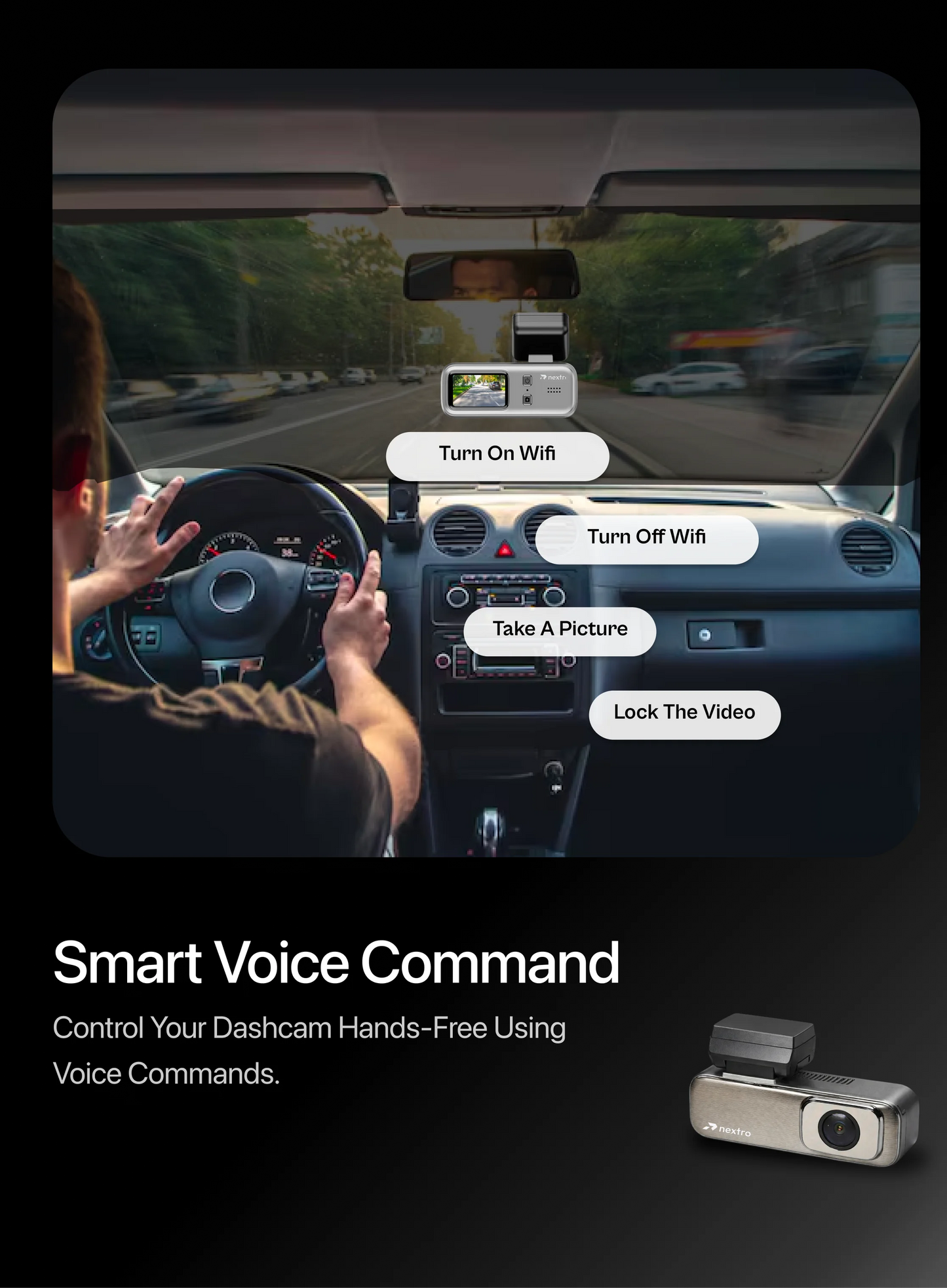 Nextro Dashcam X600 - DualVision, including Hardware kit