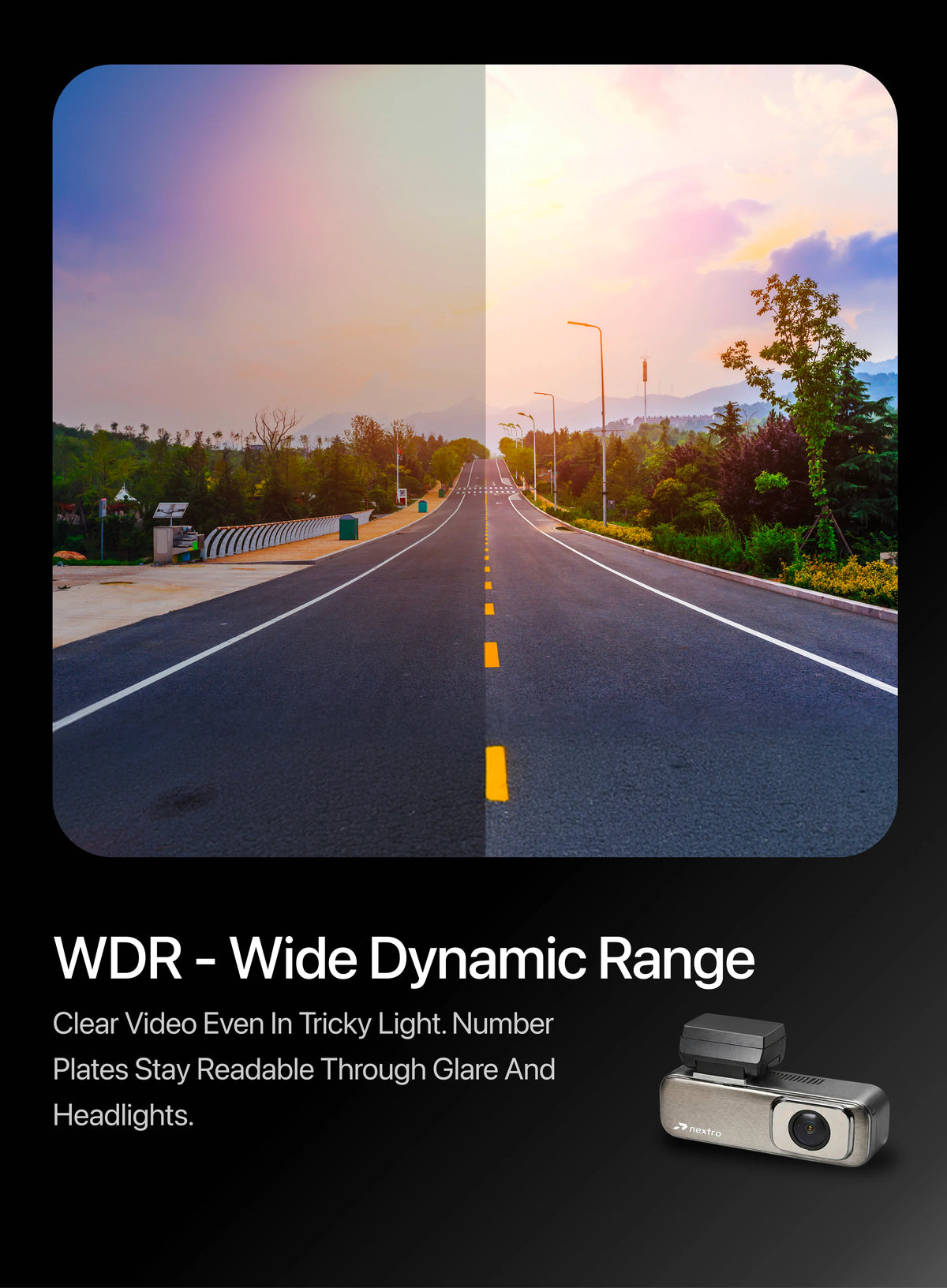 Nextro Dashcam X600 - DualVision, including Hardware kit