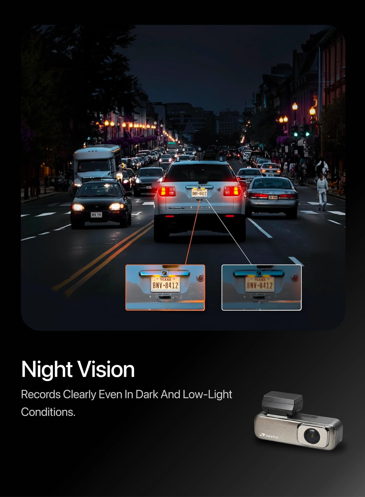 Nextro Dashcam X600 - DualVision, including Hardware kit