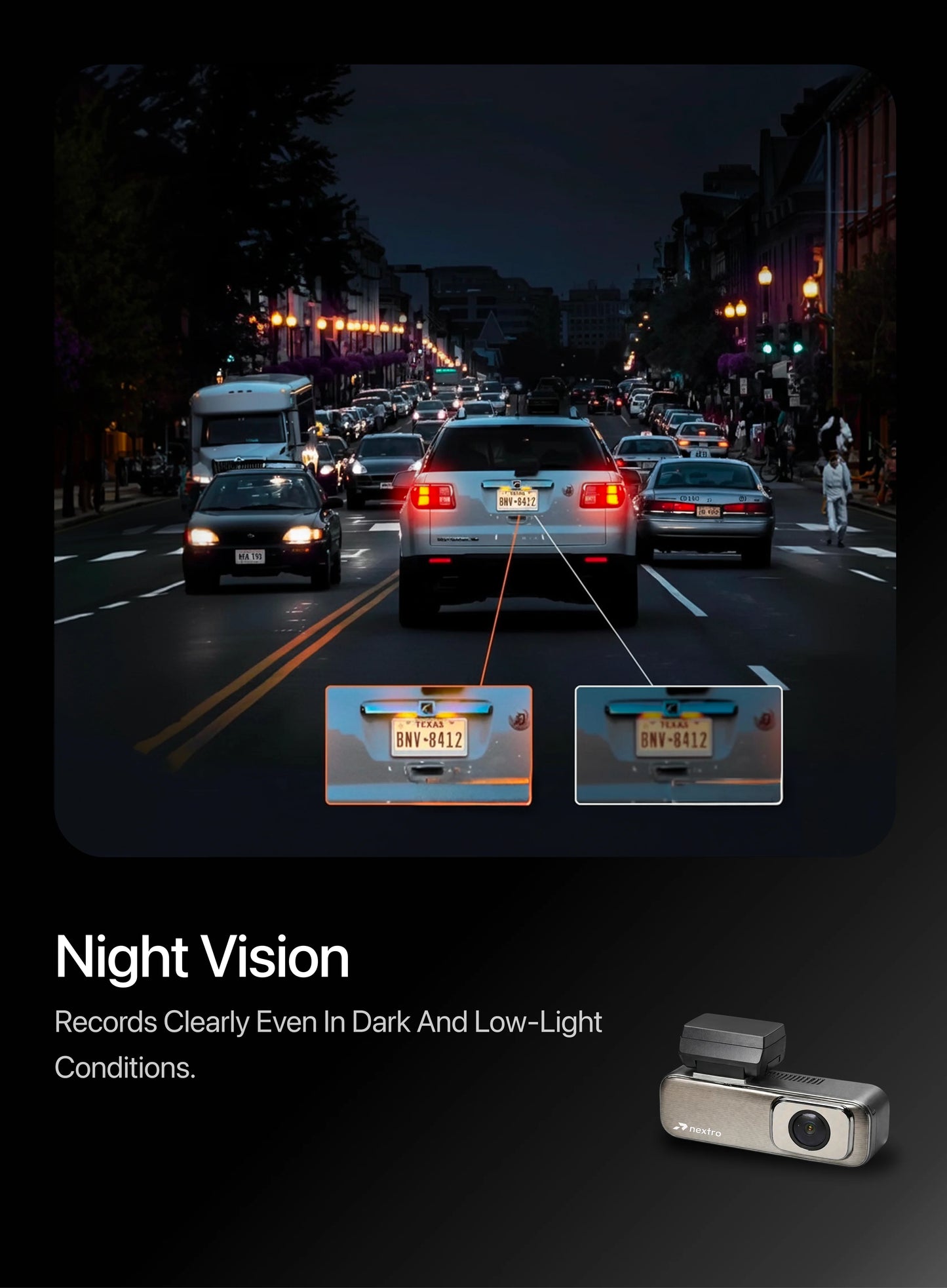 Nextro Dashcam X600 - DualVision, including Hardware kit