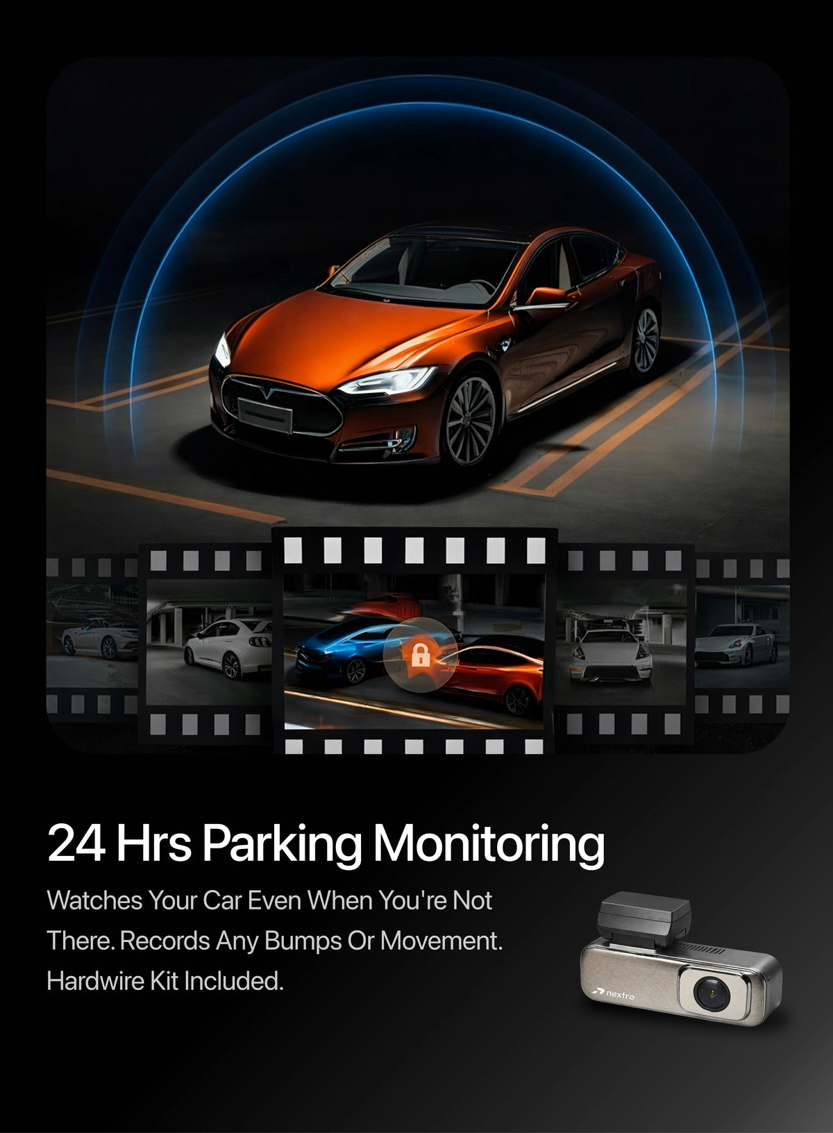 Nextro Dashcam X600 - DualVision, including Hardware kit