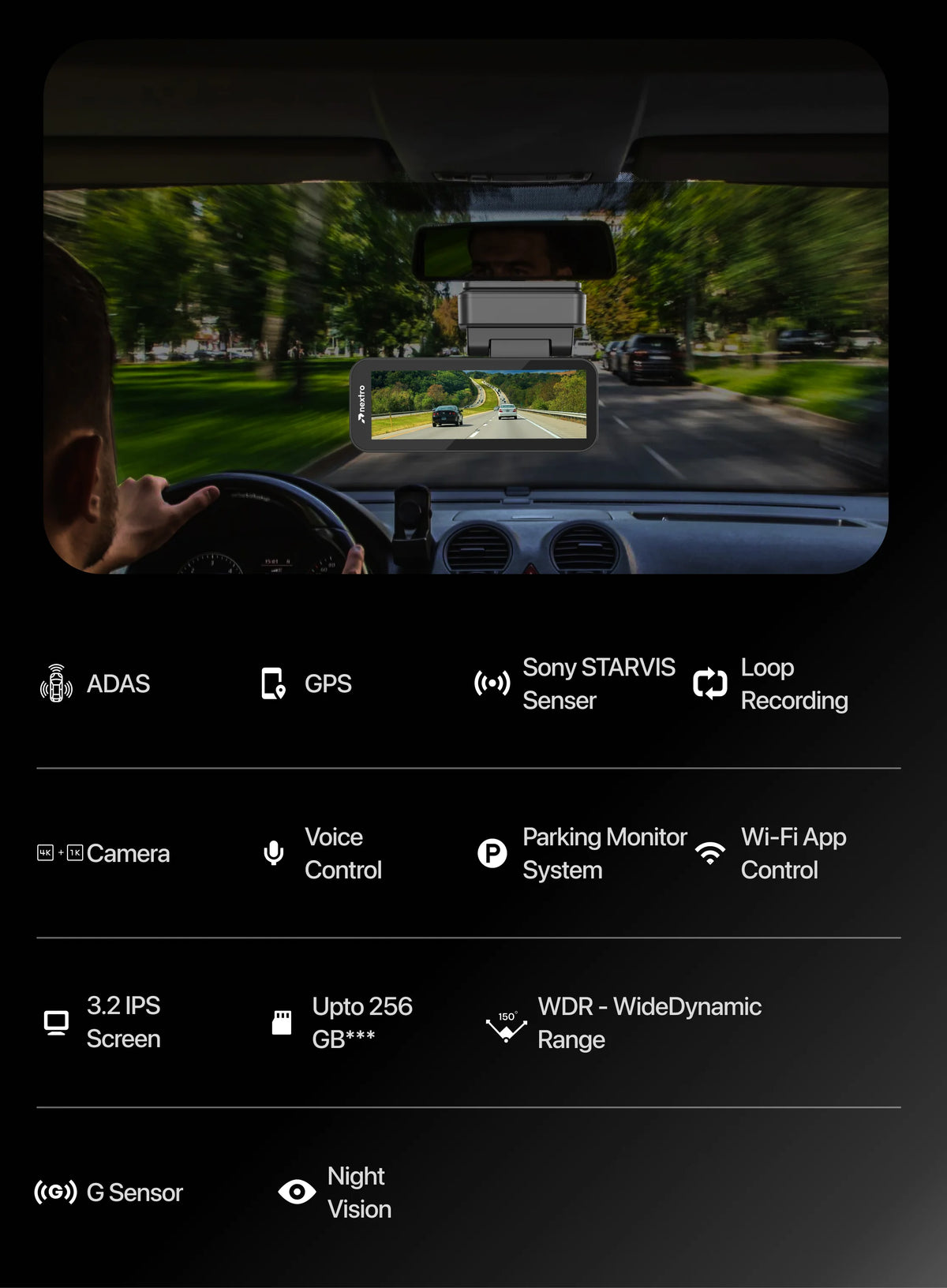 Nextro Dashcam X700 - DualVision Plus