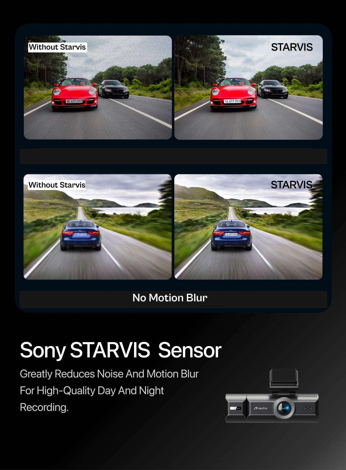 Nextro Dashcam X900 – TriVision