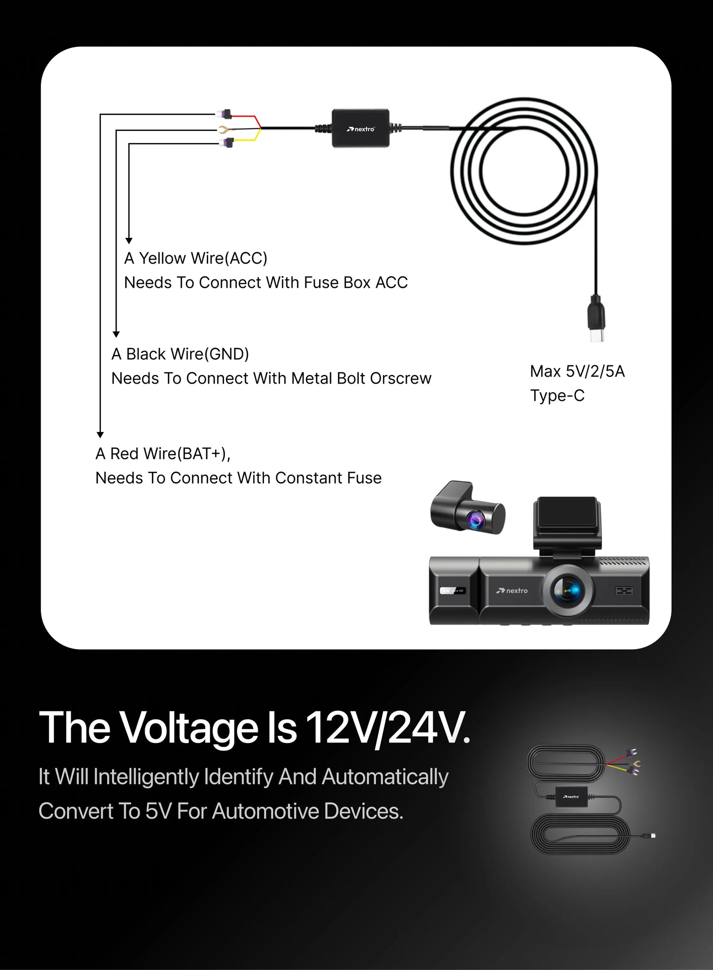 Nextro Type-C Hardwire Kit