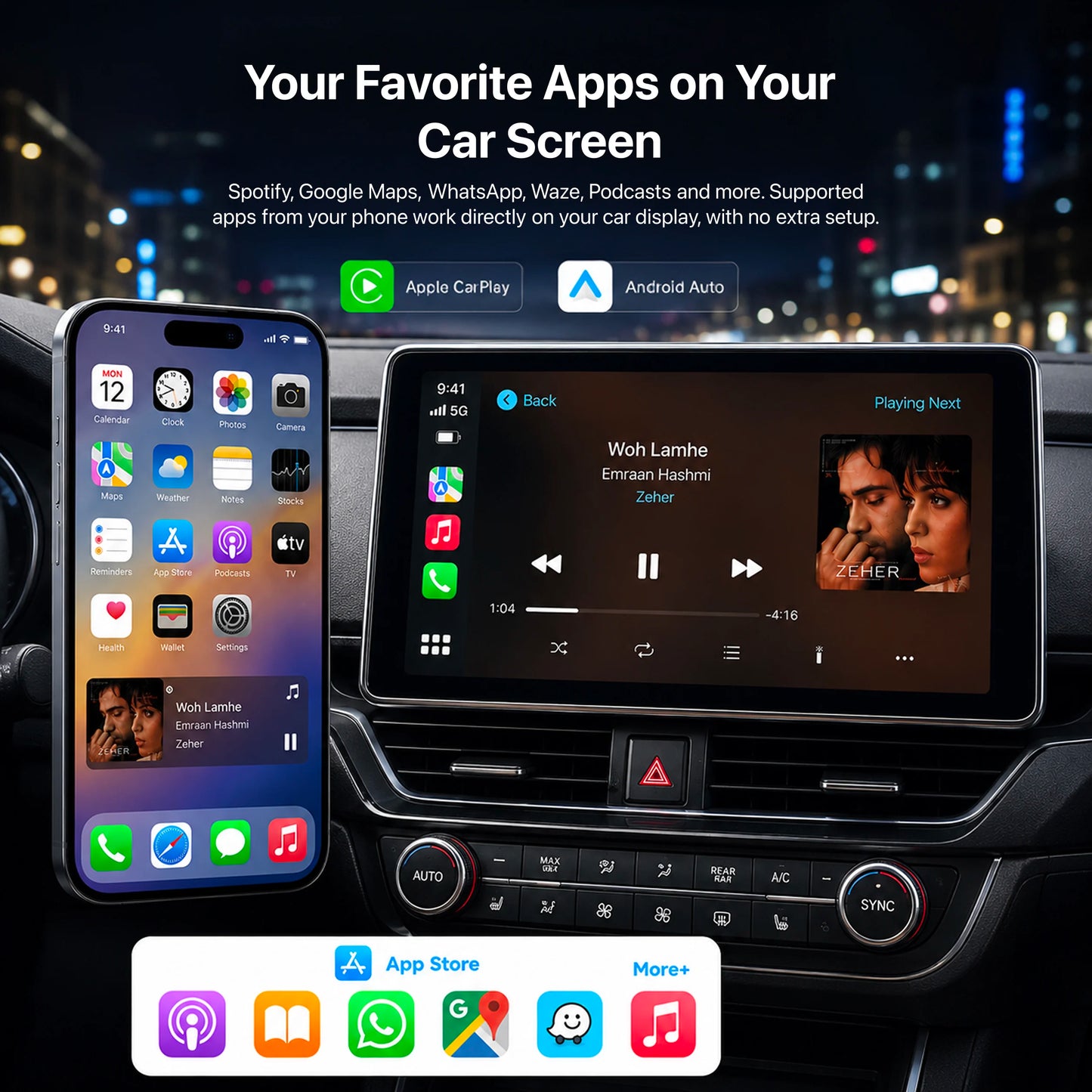 Nextro N50 – 2 in 1 Wireless Adapter for CarPlay & Android Auto